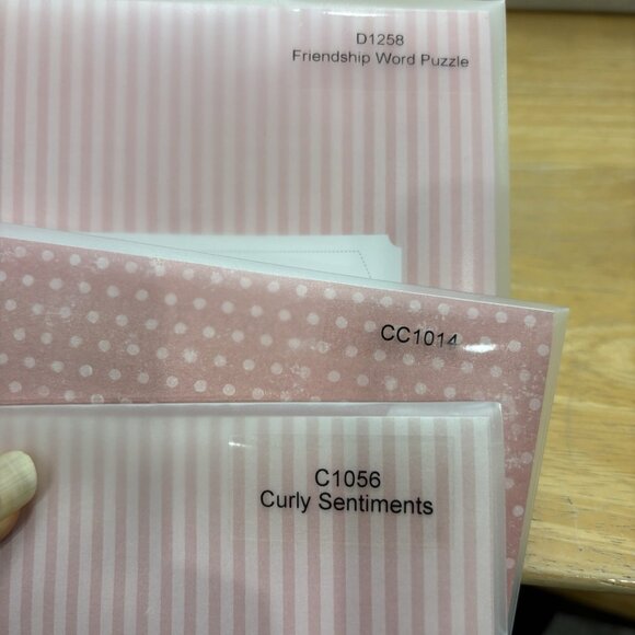 Lot of 3 Close To My Heart My Acrylic Stamp Sets Sentimental Words - Picture 2 of 6